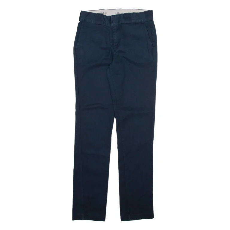DICKIES 776f Womens Trousers Blue Slim Straight W28 L31