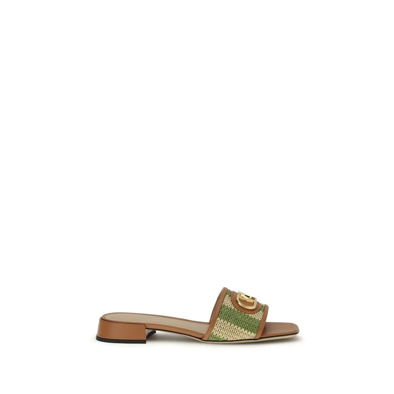 Valentino Garavani Multicolor Viscose Flat Sandals - Women