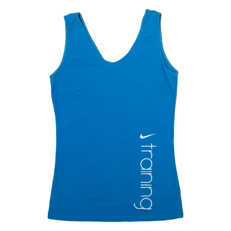 NIKE Training Womens Vest Blue Sleeveless S
