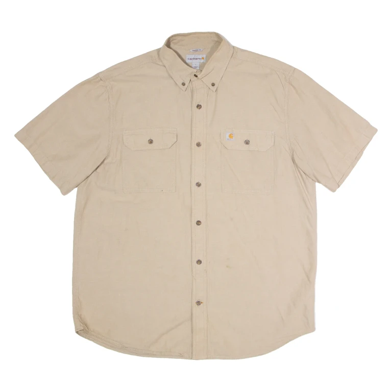 CARHARTT Mens Plain Shirt Brown L