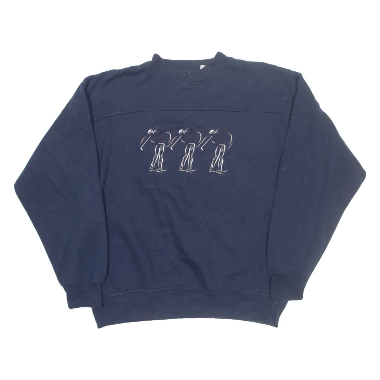 GORDIE Golf Mens Sweatshirt Blue V-Neck M