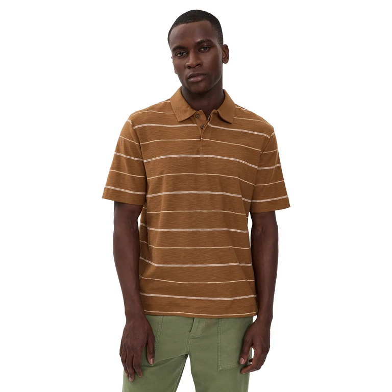Casual Fit Polo Shirt Dark Brown L