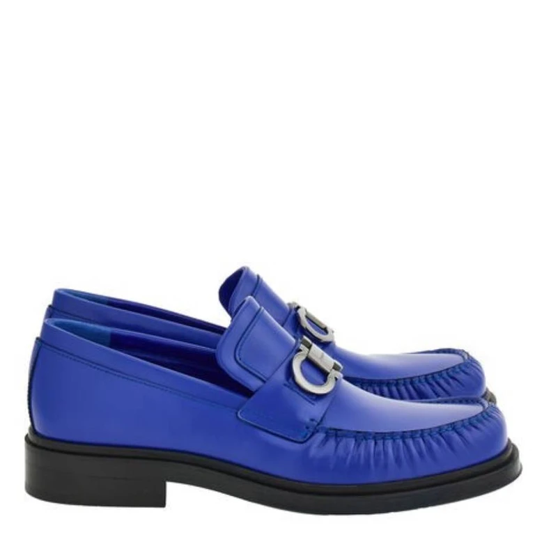 Duccio Leather Gancini Loafers, Size 9 EE (022479 769400)
