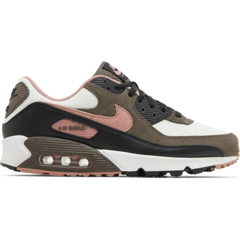 Men's Air Max 90 'Ironstone Red Stardust' - Summit White/Ironstone/Black/Red Stardust Sneakers
