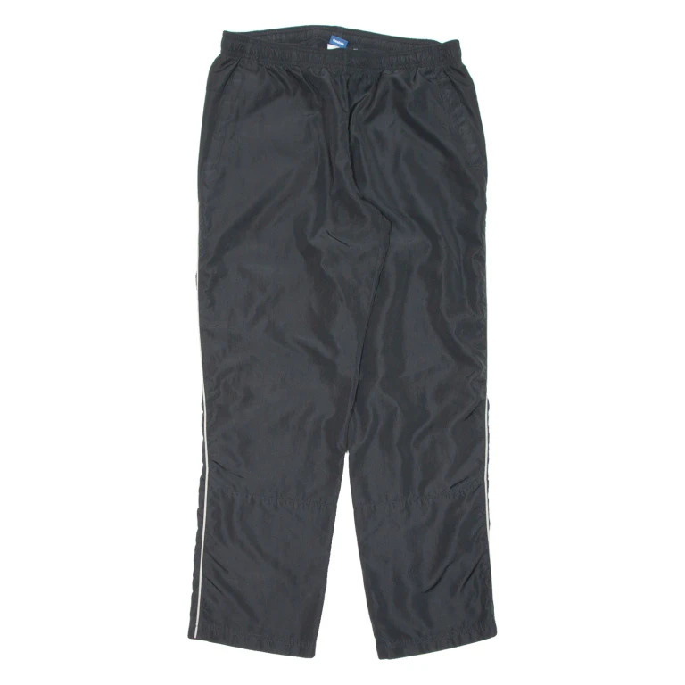 REEBOK Mens Track Pants Black Straight L W32 L31