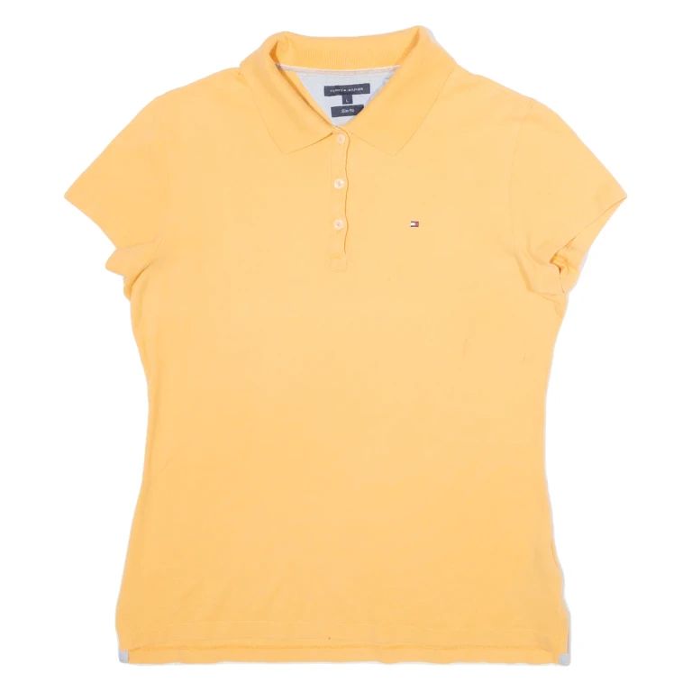 TOMMY HILFIGER Slim Fit Womens Polo Shirt Orange L