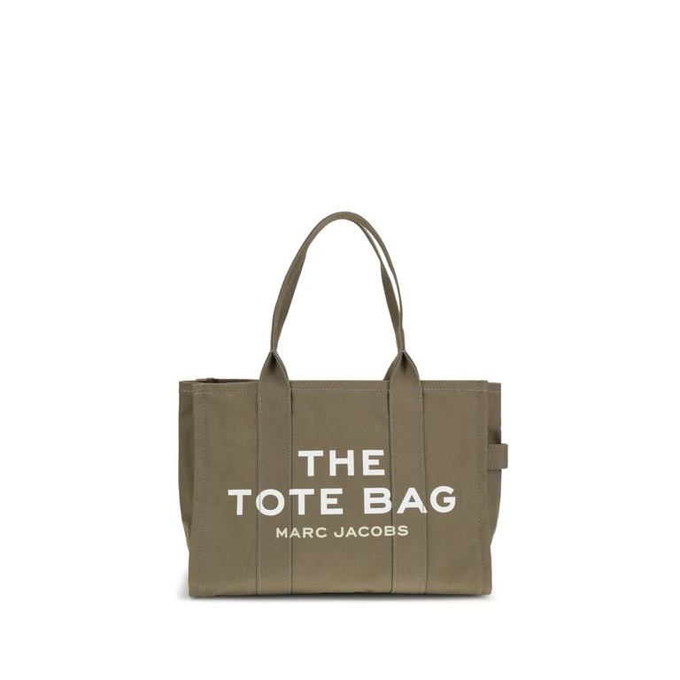 Marc Jacobs Tote Bag The Large with Contrast Logo Print in Green for Women Cotton Shoulder - Women