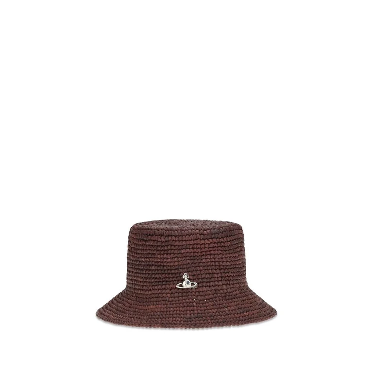 Brown Raffia Bucket Hat - Women