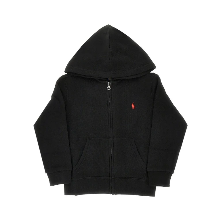 RALPH LAUREN Full-zip hoodie with logo embroidery Kids 4Y