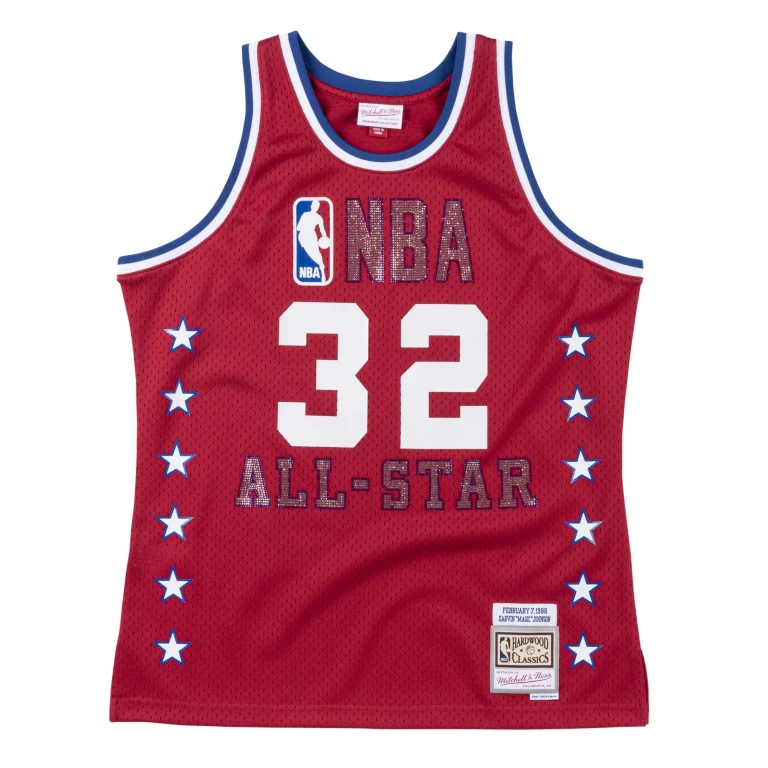 Men's NBA Rhinestone Swingman Jersey All Star 1988 Magic Johnson