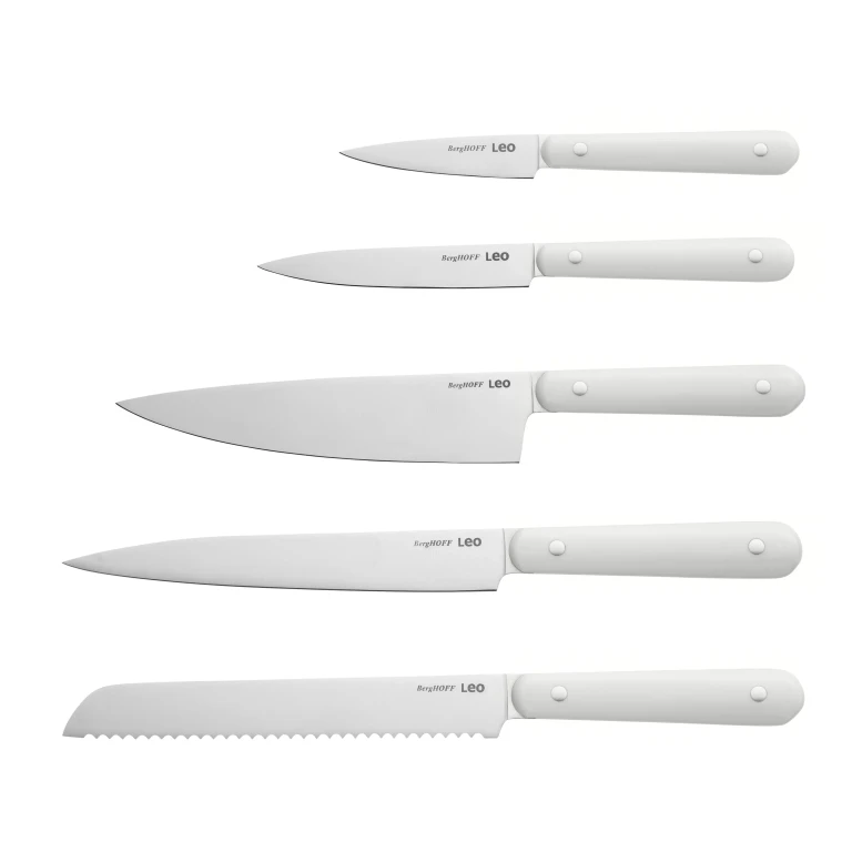 Leo Glints Stainless Steel 5Pc Complete Knife Set, Spirit