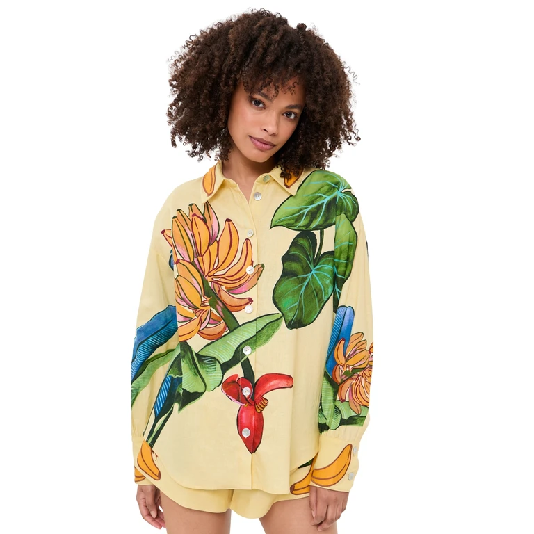 FARM Rio Banana Grapes Shirt Banana Grapes Yellow S