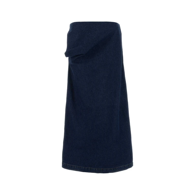 Magda Butrym 130925 Navy Exterior: Cotton Gonne