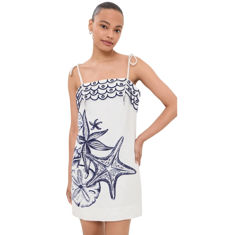 FARM Rio Coast Stars Off-White Mini Dress Coast Stars Off-White XL