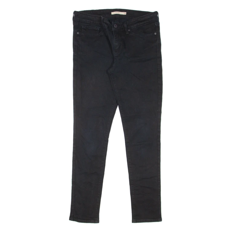 LEVI'S 711 Womens Jeans Black Slim Skinny W28 L27