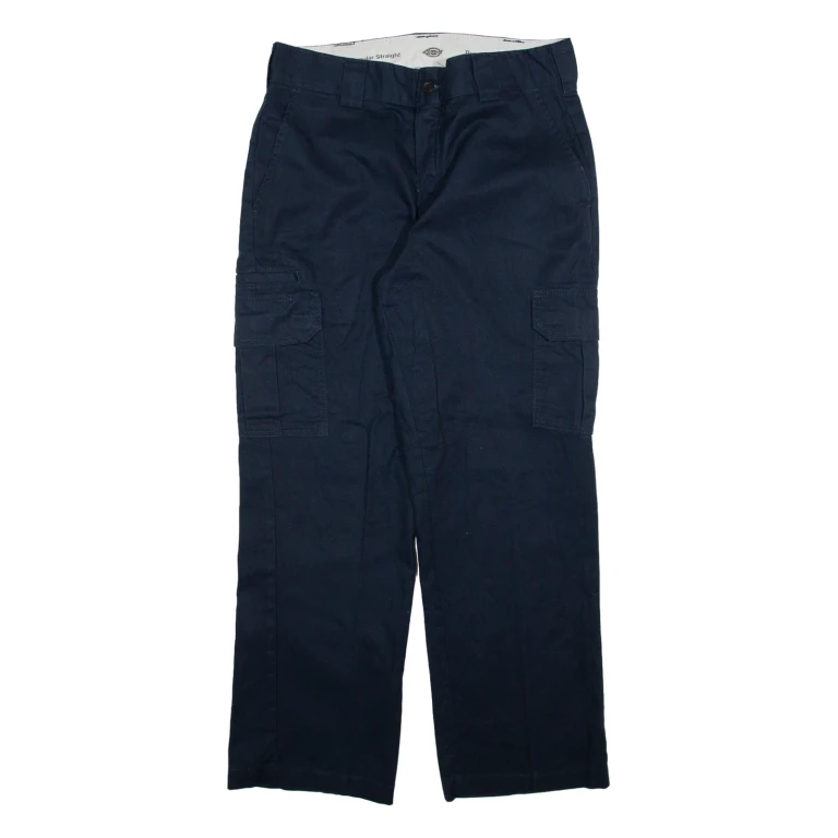 DICKIES Cargo Mens Trousers Black Regular Straight W34 L30