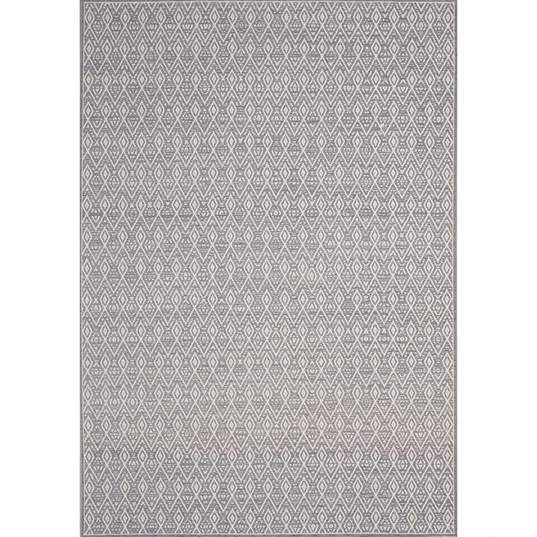 Vista 5 x 8 Diamond Gray Cream Area Rug