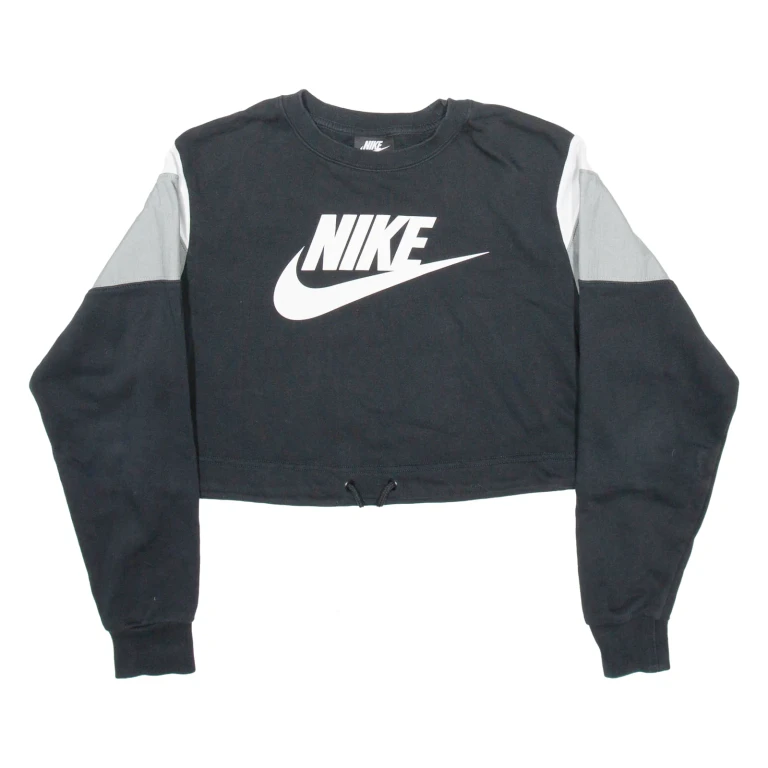 NIKE Cropped Womens Sweatshirt Black XS