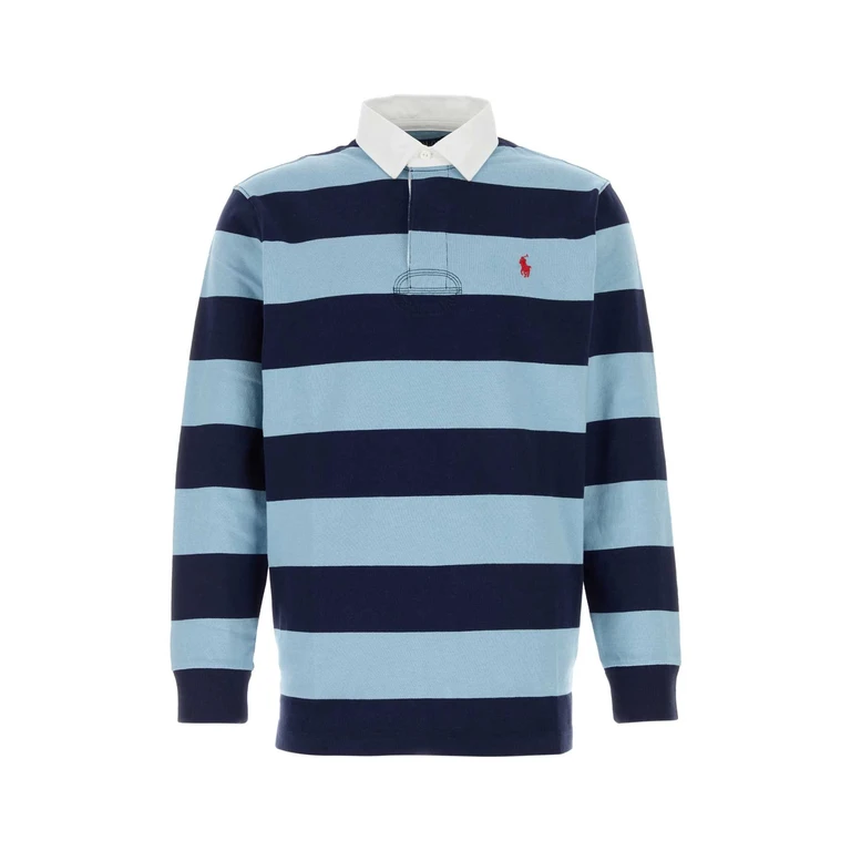 Polo Ralph Lauren Embroidered Cotton Polo Shirt Powderbluenewportnavy Exterior: Maglie - Men