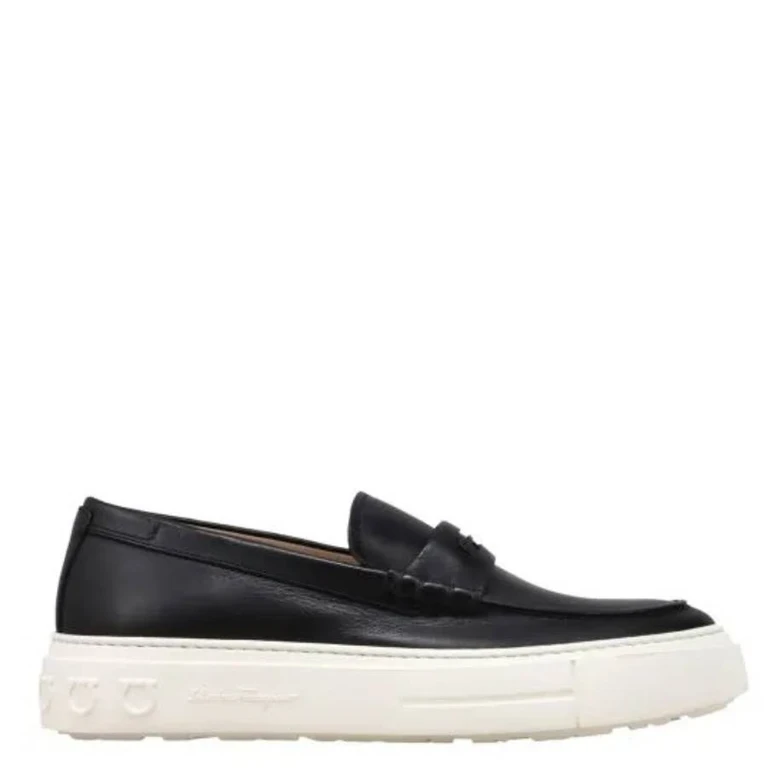 Ferragamo Melville Leather Loafers, Size 10