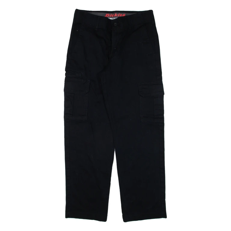 DICKIES Cargo Workwear Mens Trousers Black Regular Straight W30 L30