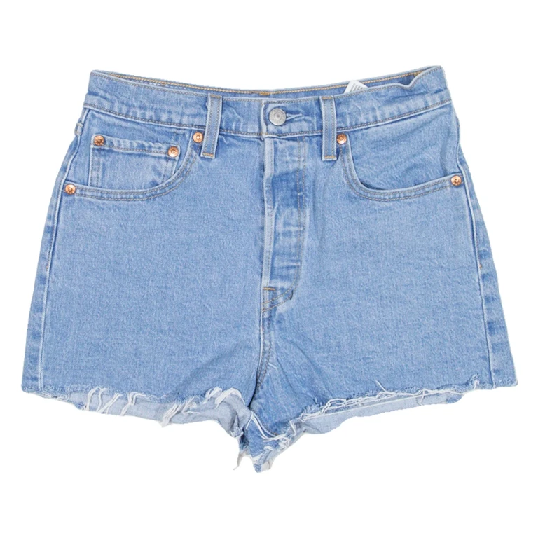 LEVI'S Ribcage Womens Denim Shorts Blue Relaxed S W27