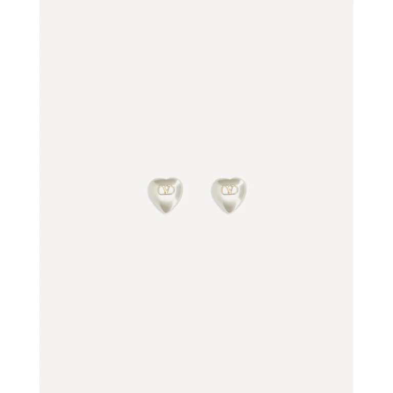 VLogo Signature Earrings in metal and pearls Female UNI