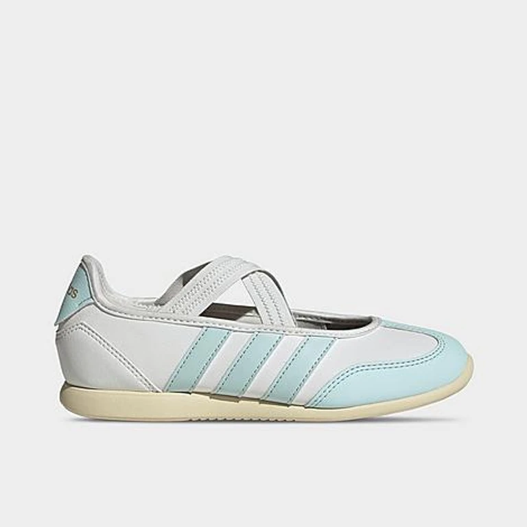 adidas Girls' Big Kids Barreda Mary Jane Casual Shoes in Core White/Halo Mint/Warm Vanilla Size: 3.5