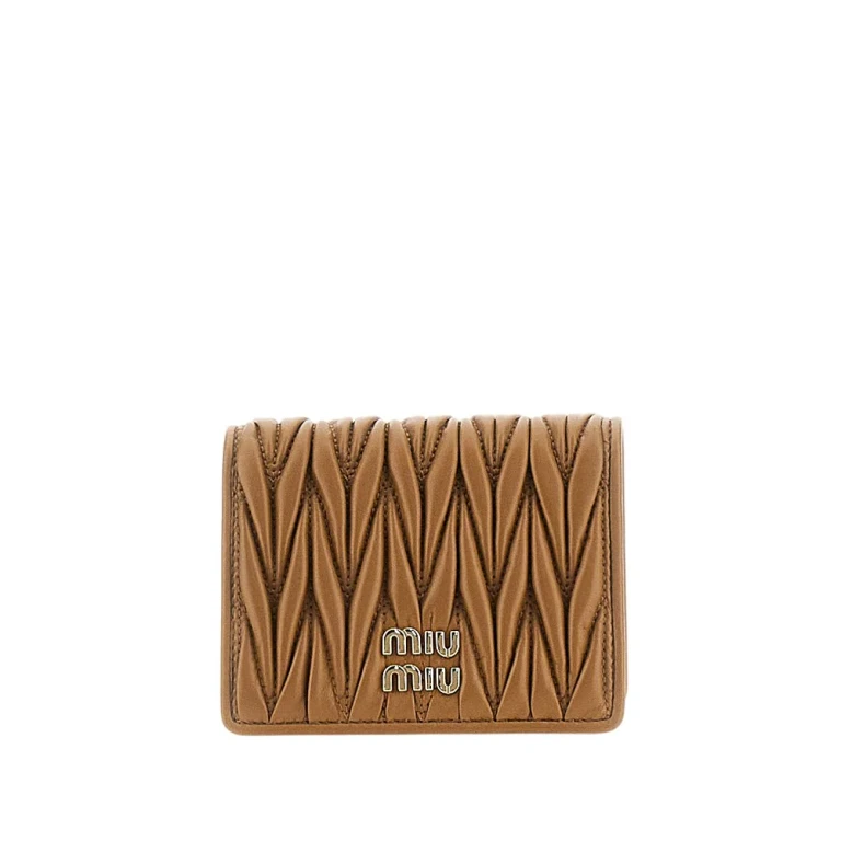 Matelassé nappa leather bi-fold wallet Woman One Size