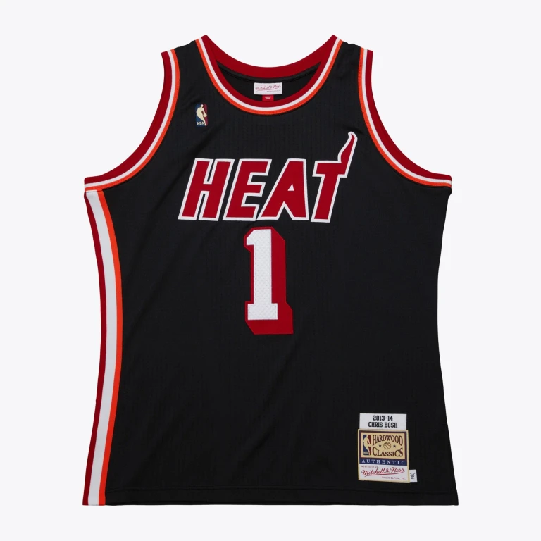 Men's NBA Dark Hwc Jersey Heat 2013 Chris Bosh
