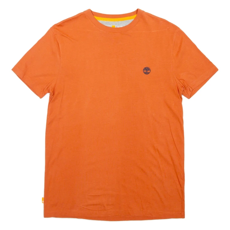 TIMBERLAND Slim Fit Mens T-Shirt Orange M