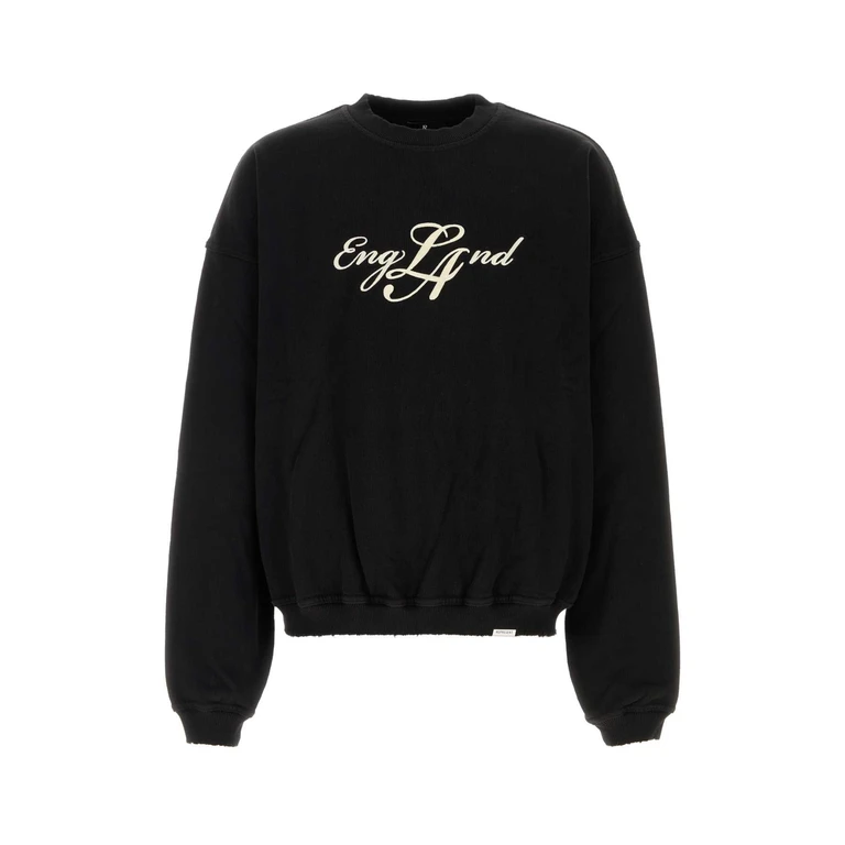 Represent Black Cotton Sweatshirt Jetblack Exterior: Felpe - Men