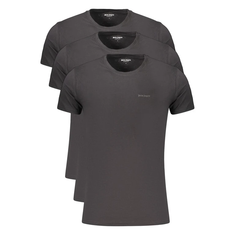 Palm Angels Nero Cotton Mens T-Shirt Black - Men
