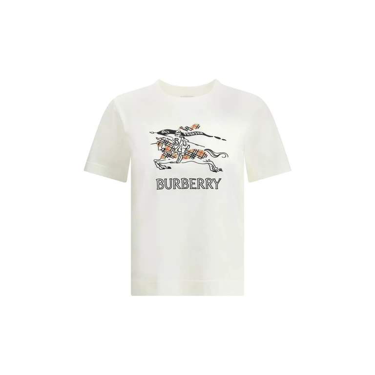Burberry White Cotton T-Shirt - Women