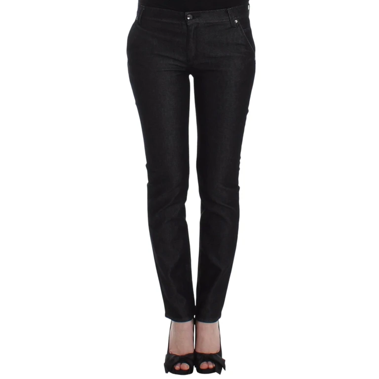 Ermanno Scervino Black Slim Jeans Denim Pants Skinny Leg Stretch Cotton - Women