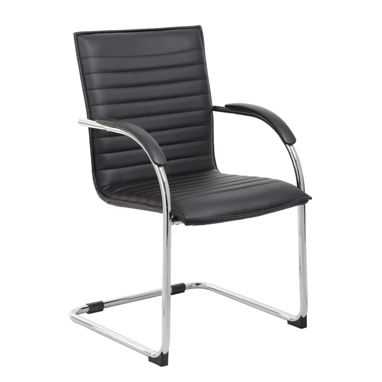 Boss 2 Pack Black Vinyl Side Chairs