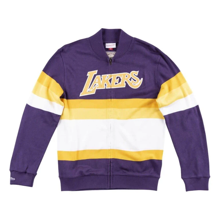 Men's NBA Front Stripe Full Zip Sweater Los Angeles Lakers