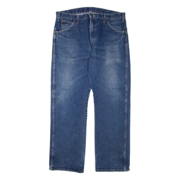DICKIES Mens Jeans Blue Regular Straight W34 L32