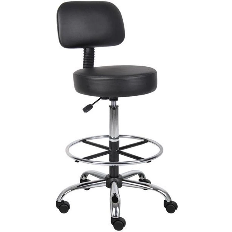 Black Tall Medical Draft Stool