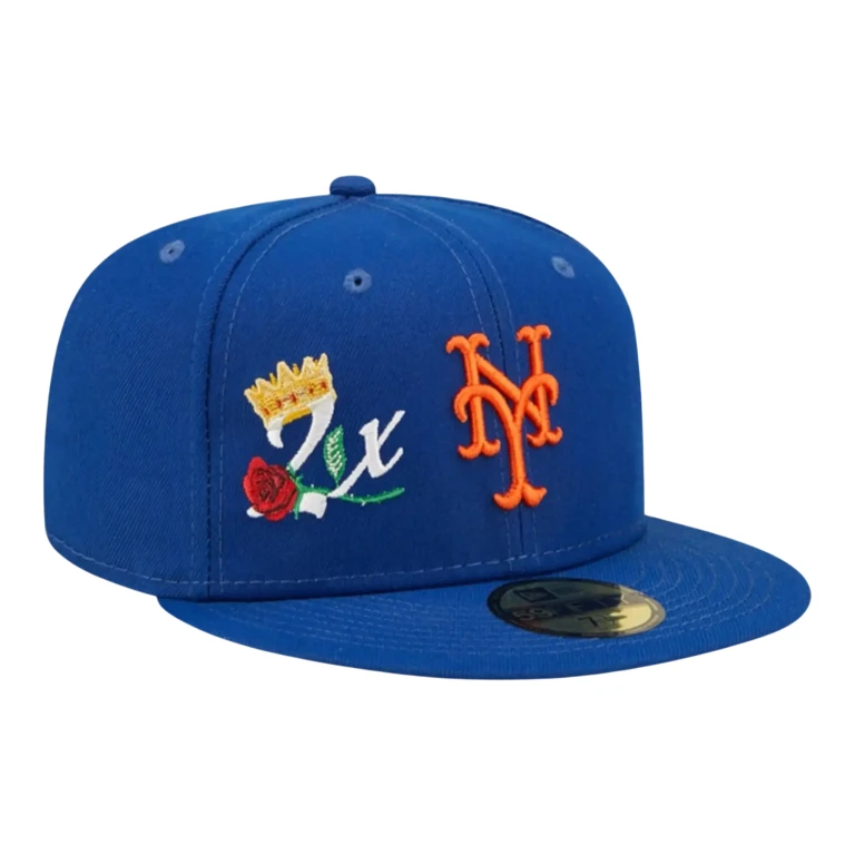 Crown Champs WS 59Fifty New York Mets Men Fitted Hat Royal