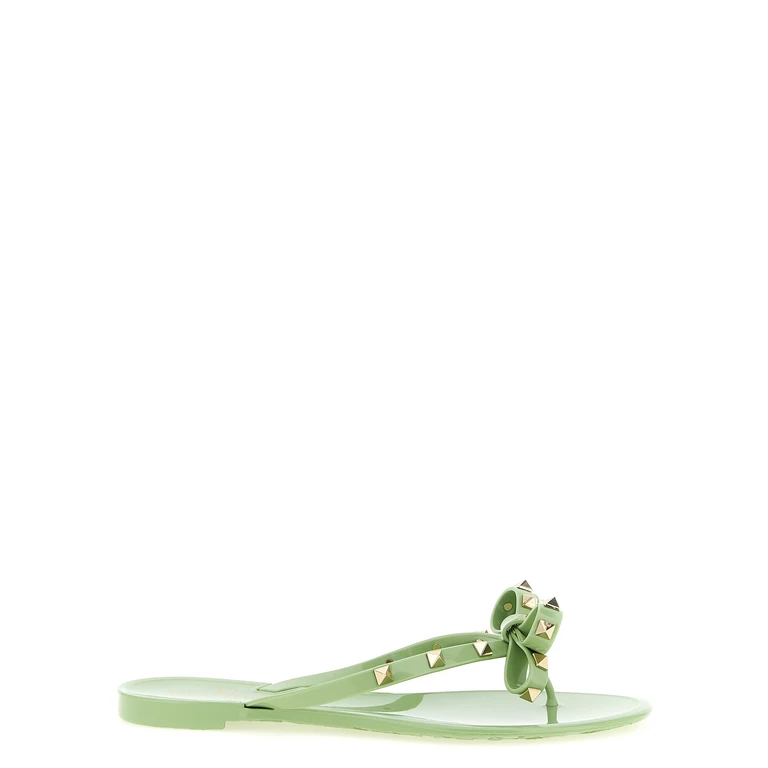 Valentino Garavani Bicolor Polyvinyl Slides Shoe - Women