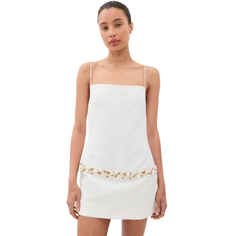 Yellow the Label Shell Mini Dress Ivory S