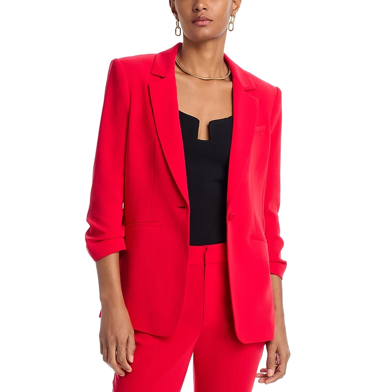 Khloe Ruched-Cuff Blazer (ZJ219G1319Z)