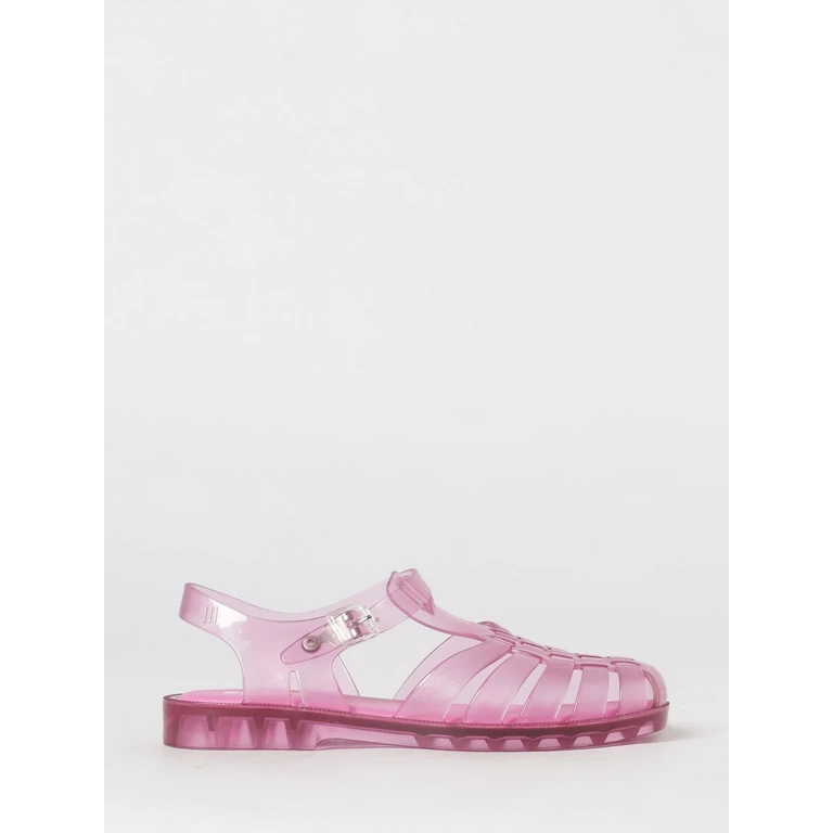 Possession PVC Fisherman Sandals with Low Heel and Ankle Strap (32408BO066MEDIUMTRANSPARENTPINK)