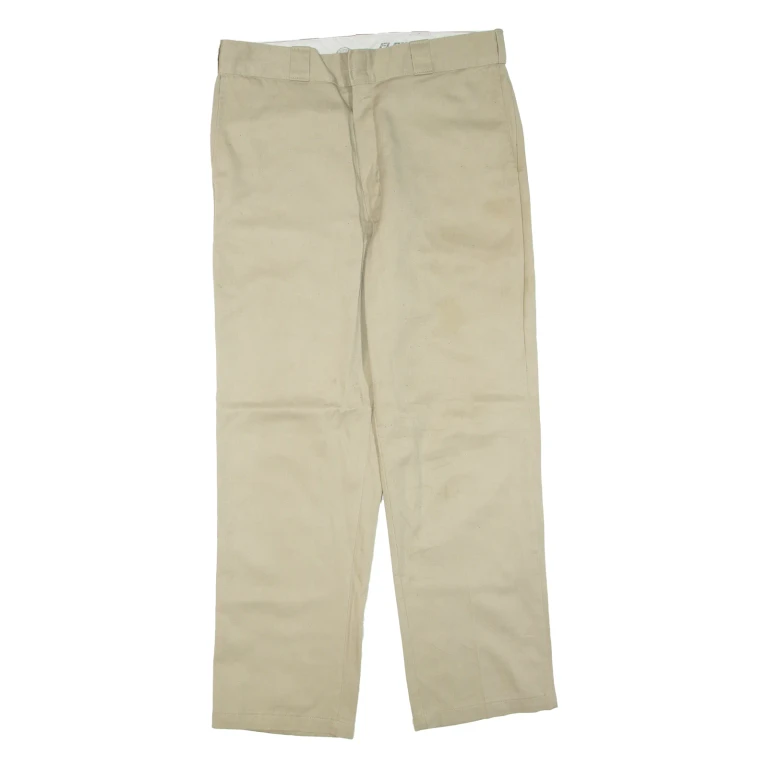 DICKIES Mens Trousers Beige Regular Straight W36 L32