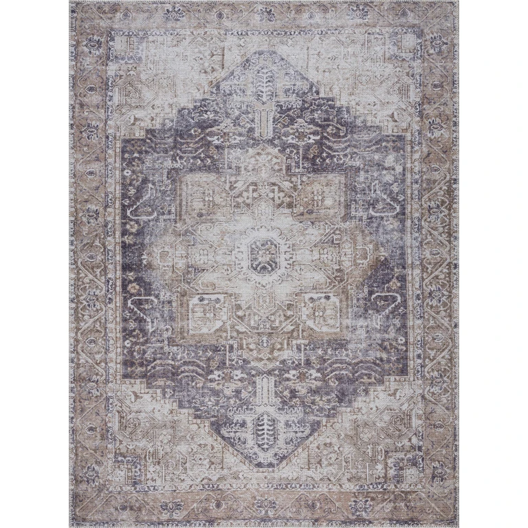 Beige Rosman Washable Area Rug - Clearance