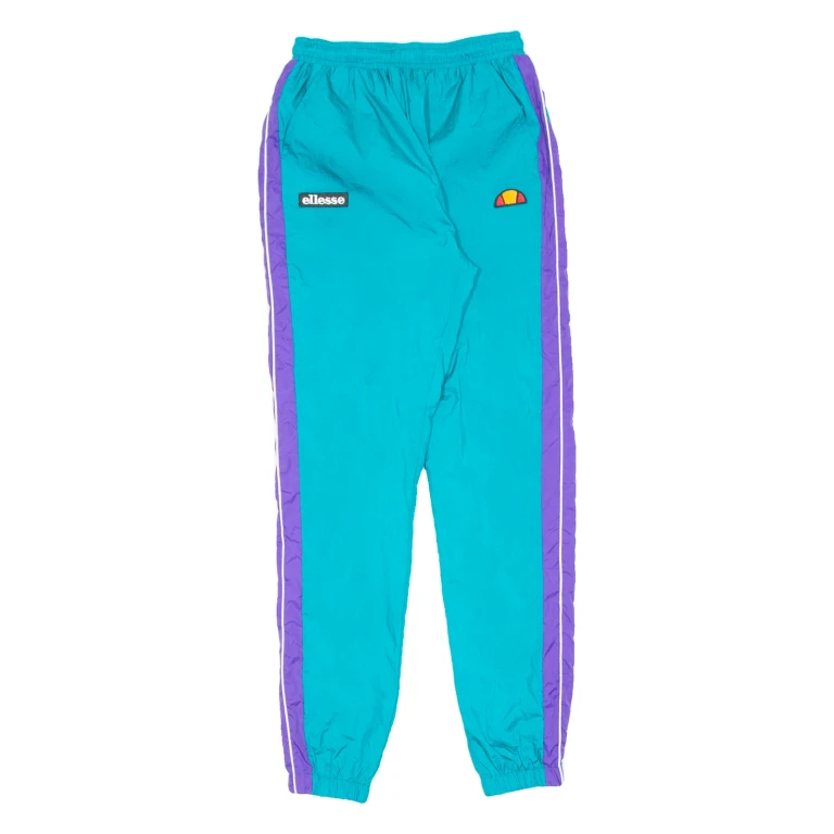 ELLESSE Womens Track Pants Blue Tapered UK 8 W24 L30