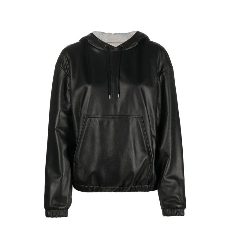Saint Laurent Black Leather Tank Tops - Women