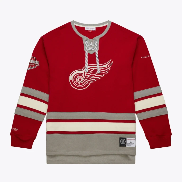 Men's NHL Heritage Lace-Up Crew Current Logo Red Wings