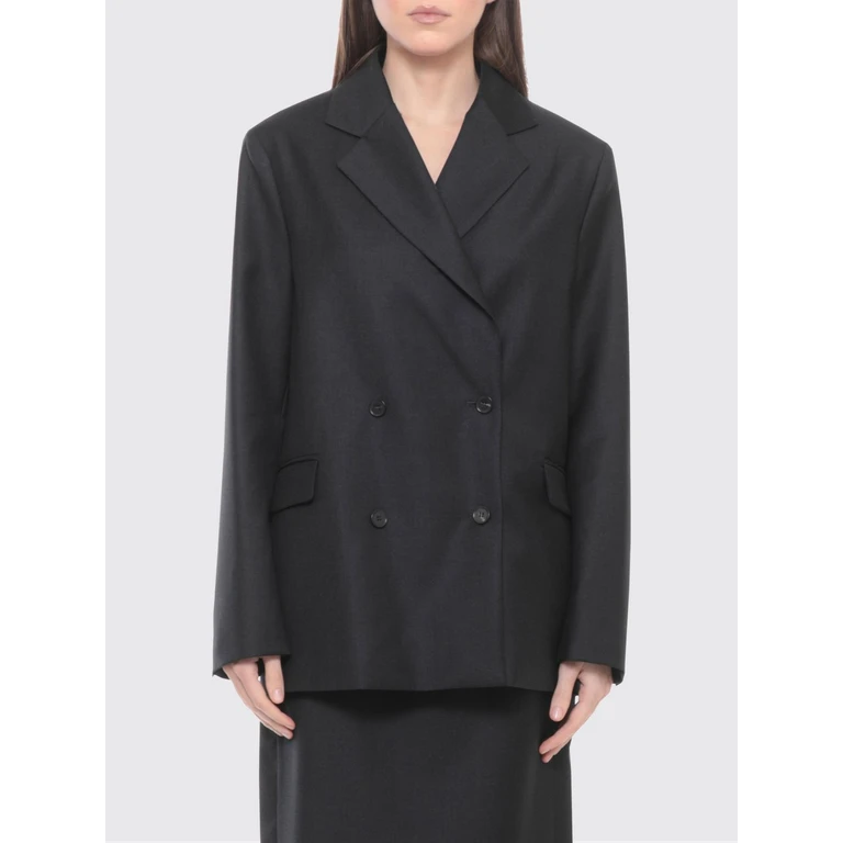 LOULOU DE SAISON Jacket Woman color Black (DONAULDSBLACKMELANGE)